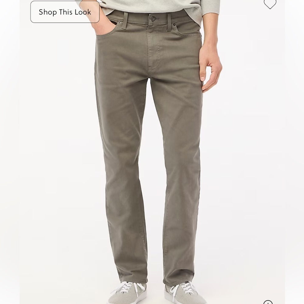 J crew dusty charcoal Straight-fit garment-dyed five-pocket pant